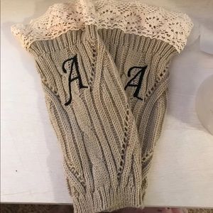 Monogram boot socks